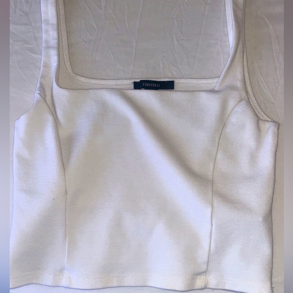 WHITE CORSET TANK TOP